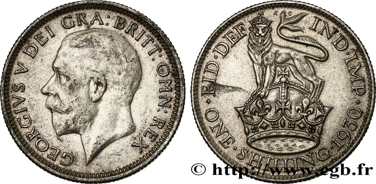 ROYAUME-UNI 1 Shilling Georges V 1930 Londres TTB+ 
