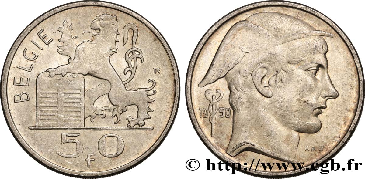 BELGIQUE 50 Francs légende flamande 1950  SUP 