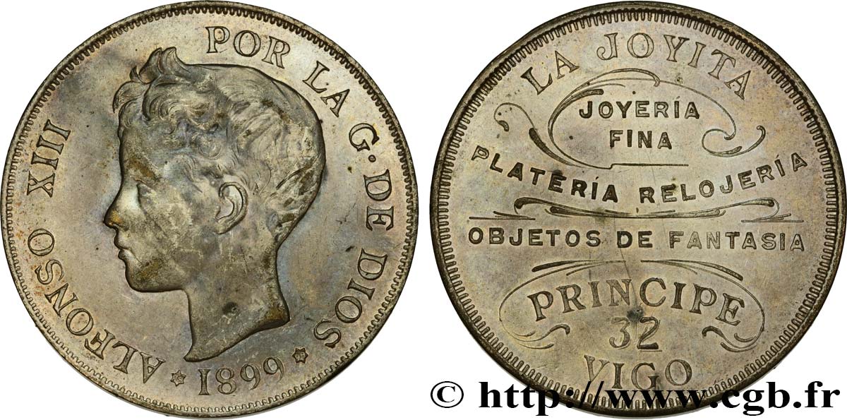SPAIN Médaille “La Joyita” 1899  AU 