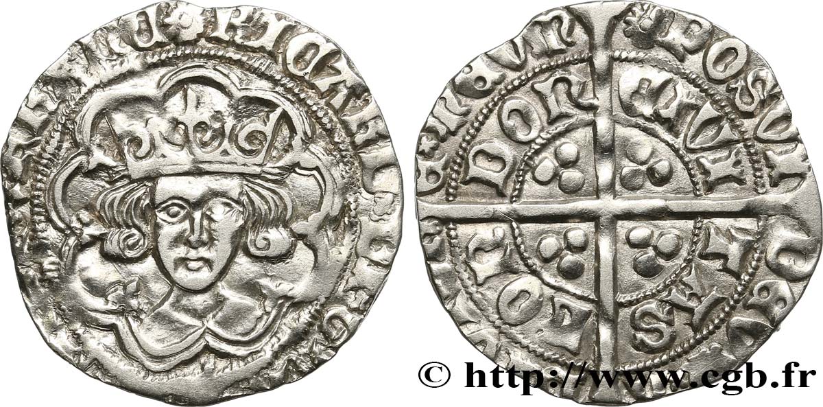 ENGLAND - KINGDOM OF ENGLAND - RICHARD III Gros n.d. Londres AU/AU 