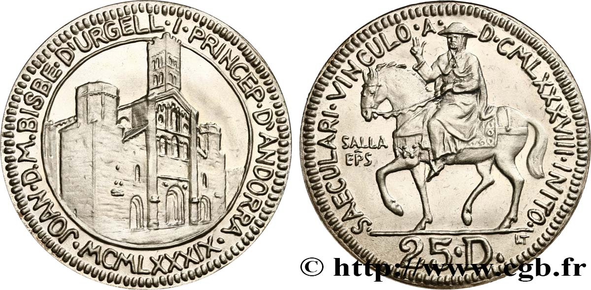 ANDORRE (PRINCIPAUTÉ) 25 Diners Millénaire de l'abbaye de Sala
