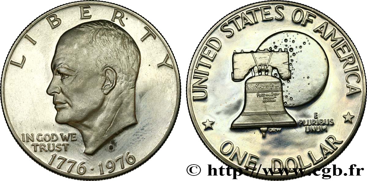 ESTADOS UNIDOS DE AMÉRICA 1 Dollar Proof Eisenhower  1976 San Francisco - S SC 