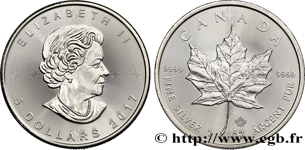 CANADá
 5 Dollars (1 once) 2017  SC 