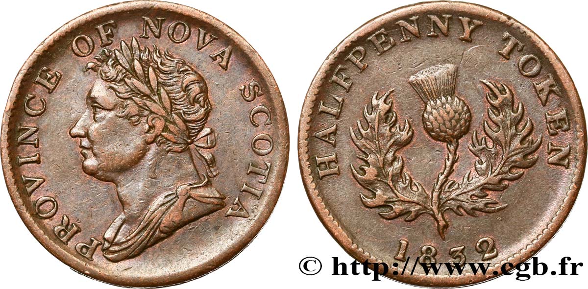CANADA - NUOVA SCOZIA 1/2 Penny Token Nova Scotia 1832  BB 
