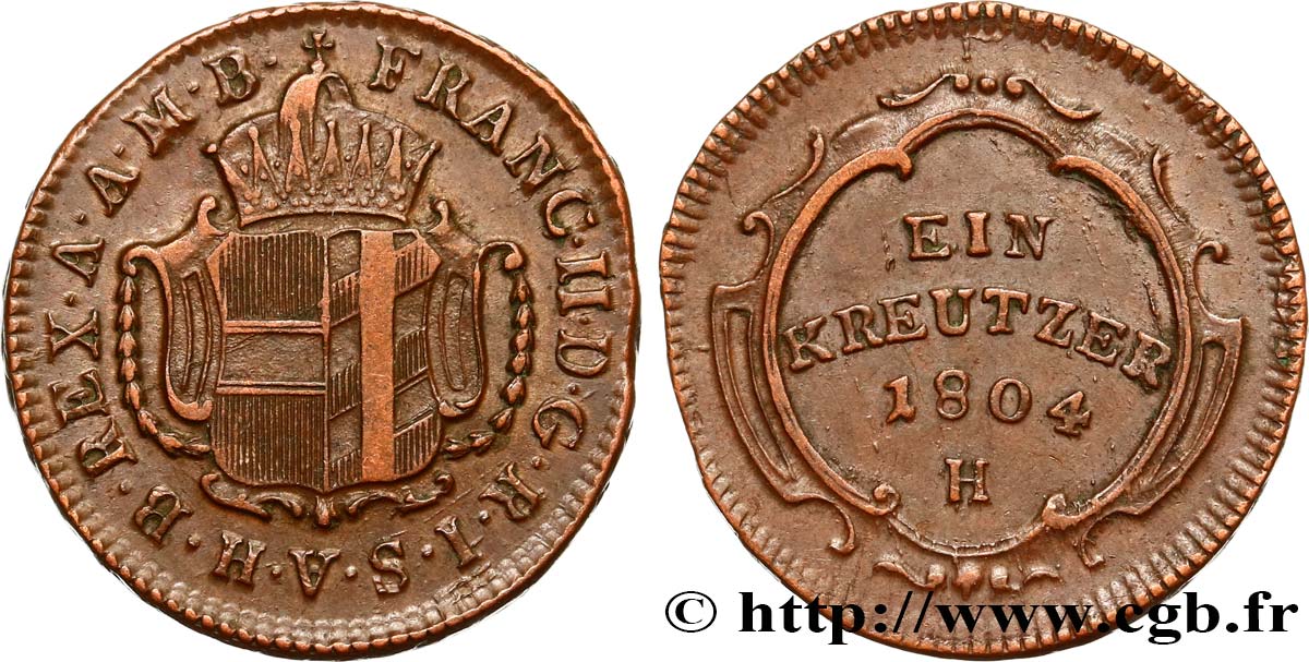 GERMANY - FURTHER AUSTRIA 1 Kreutzer 1804 Günzburg AU 