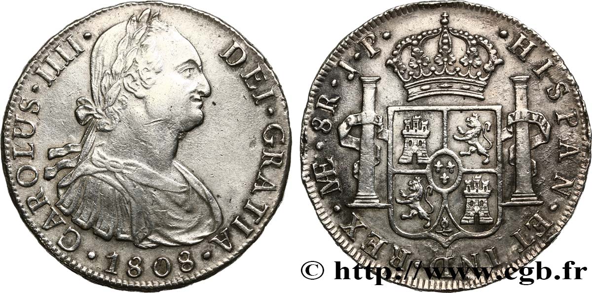 PERú 8 Reales Charles IV 1808 Lima MBC+/SC 