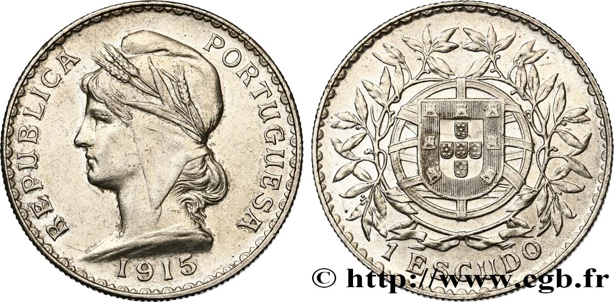PORTUGAL 1 Escudo 1915  EBC 