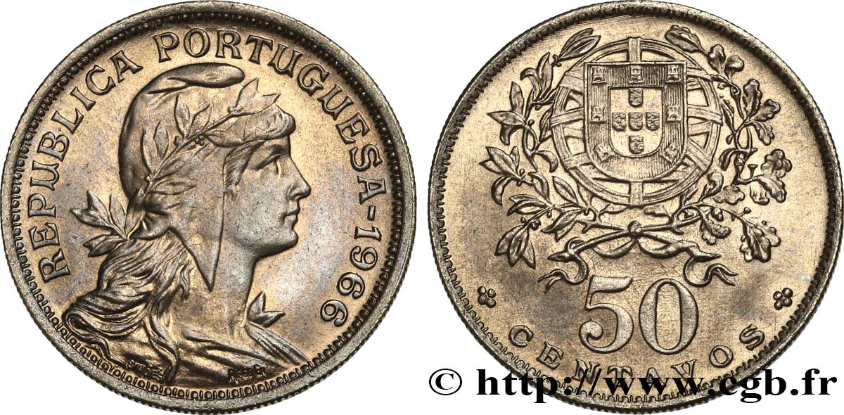 PORTOGALLO 50 Centavos 1966  MS 