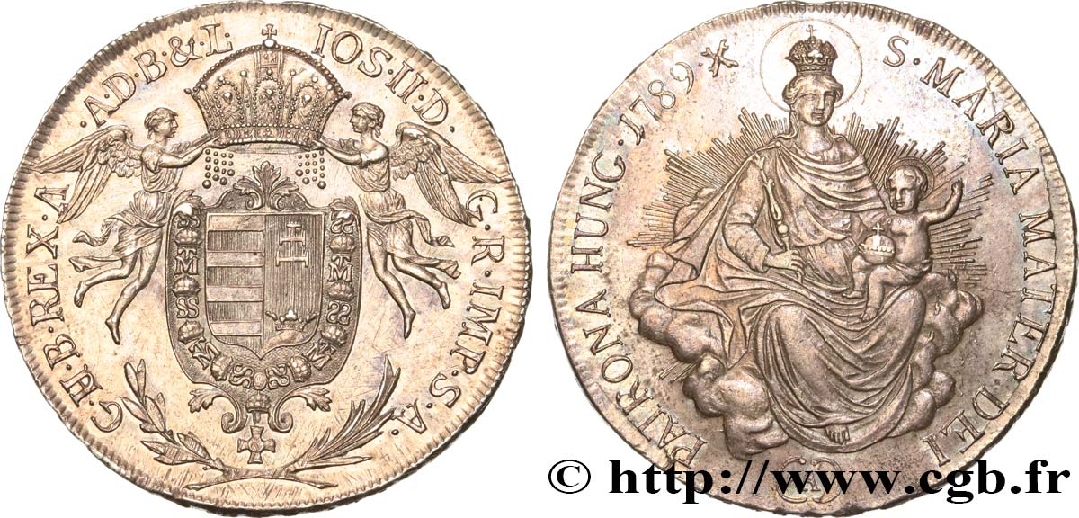 HUNGARY 1/2 Thaler 1789 Vienne MS/AU 