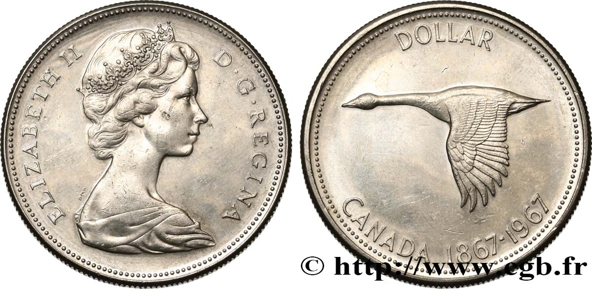 CANADA 1 Dollar centenaire de la Confédération 1967  SPL 