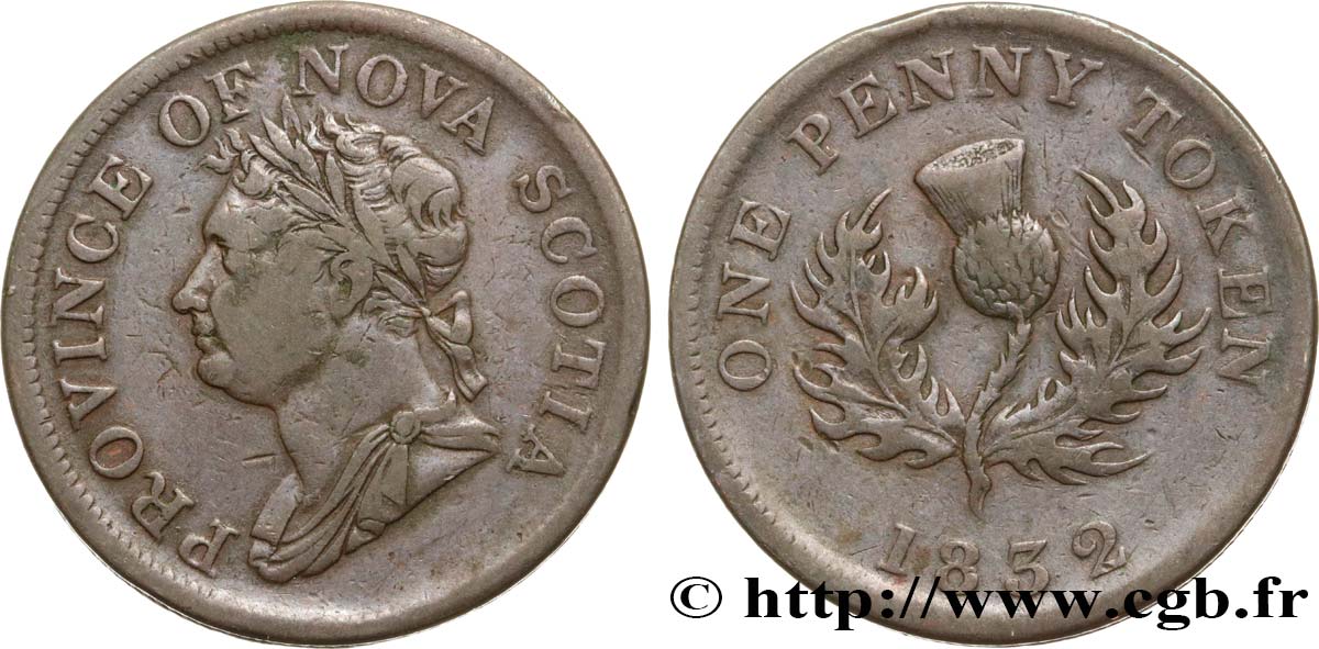 KANADA 1 Penny Token Nova Scotia  1832  fSS 