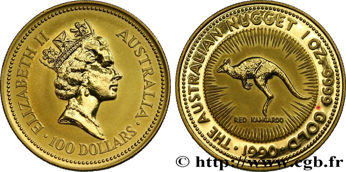 AUSTRALIA 100 Dollars ou once d’or 1995  SC 