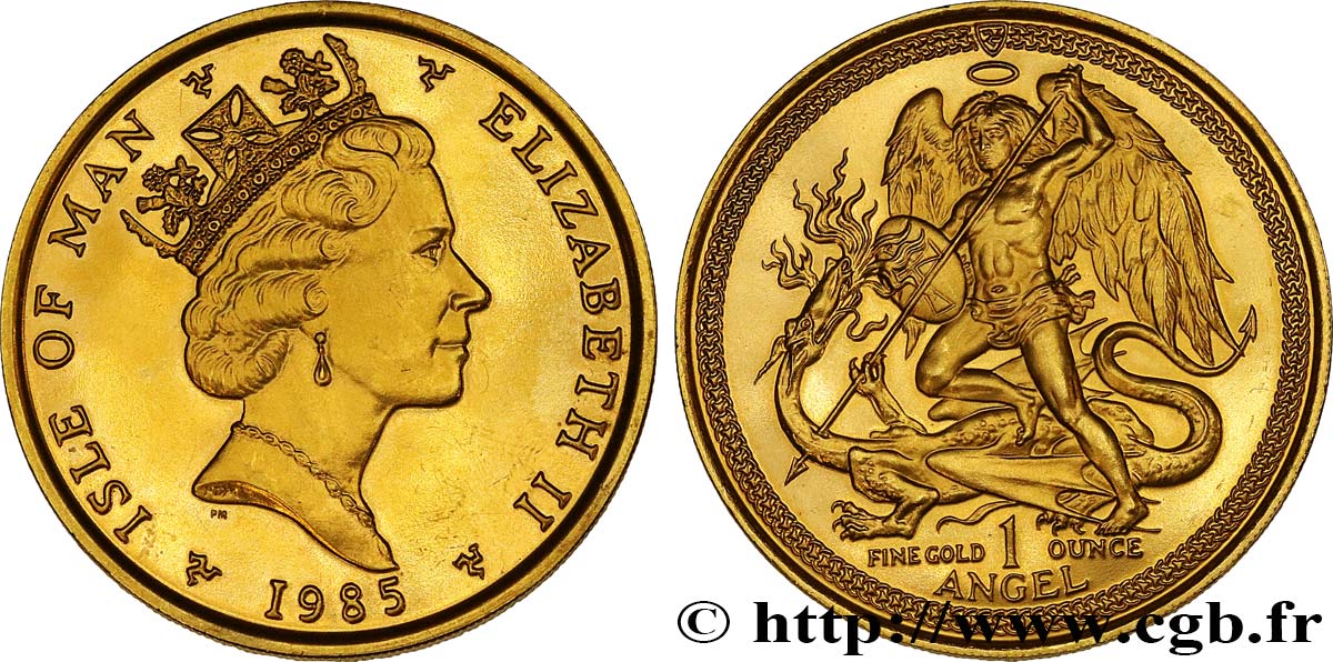 ISOLA DI MAN Angel d’or Proof 1985  MS 