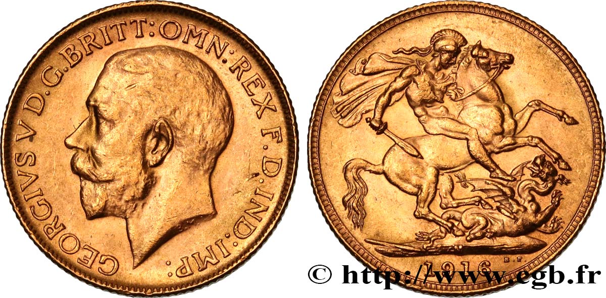 OR, PALLADIUM ET PLATINE INVESTISSEMENT 1 Souverain Georges V 1916 Melbourne SUP 