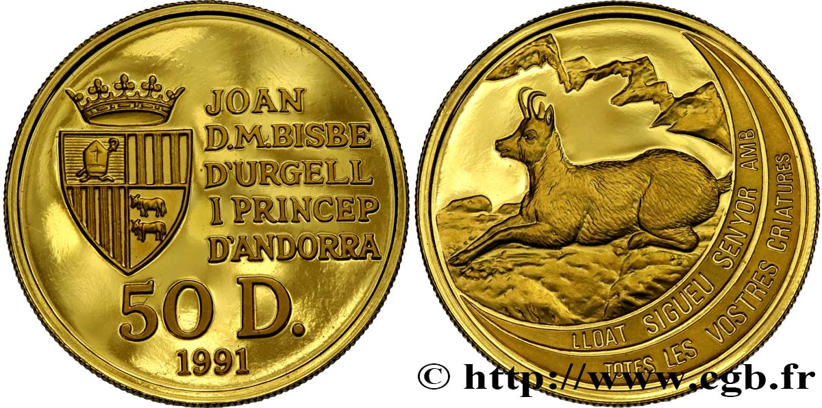 ANDORRA 50 Diners Proof Chamois 1990  fST 