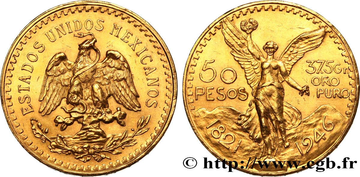 MEXIKO 50 Pesos or 1946 Mexico VZ 
