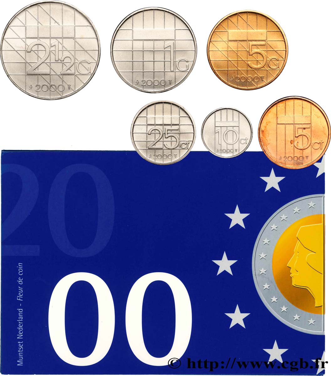 NETHERLANDS Série 6 monnaies 2000 Utrecht MS 
