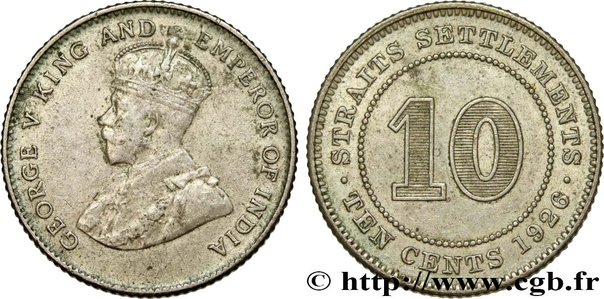 MALAYSIA - STRAITS SETTLEMENTS 10 Cents Straits Settlements Georges V 1926  SS 