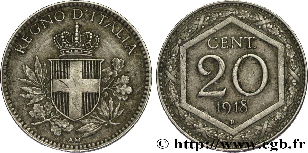 ITALIE 20 Centesimi 1918 Rome TTB 
