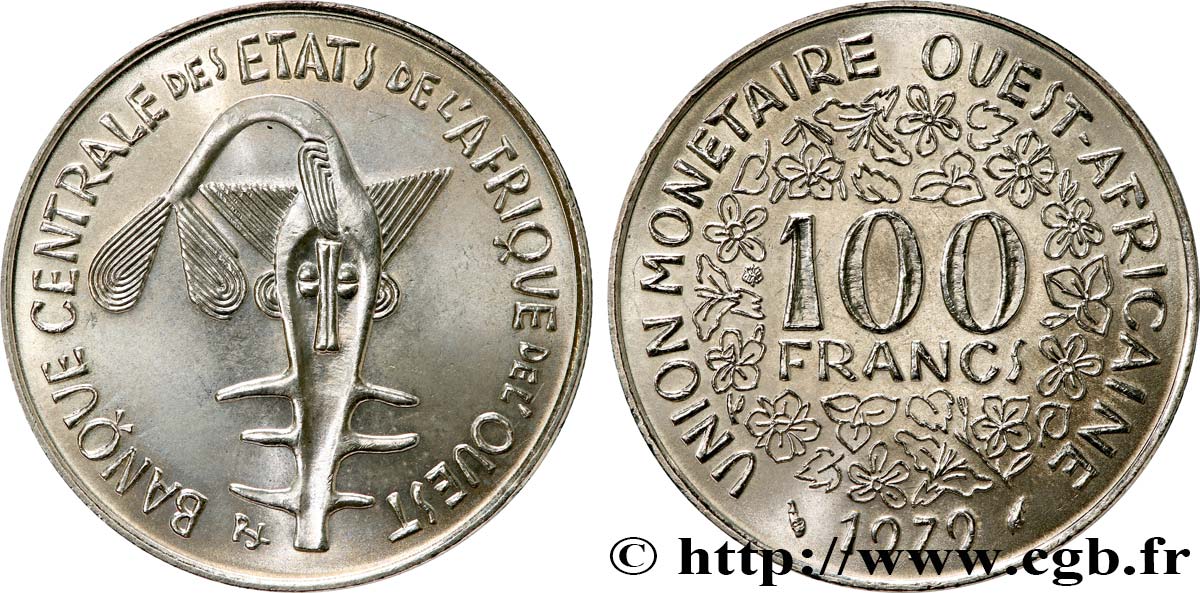 WESTAFRIKANISCHE LÄNDER 100 Francs BCEAO 1979 Paris fST 