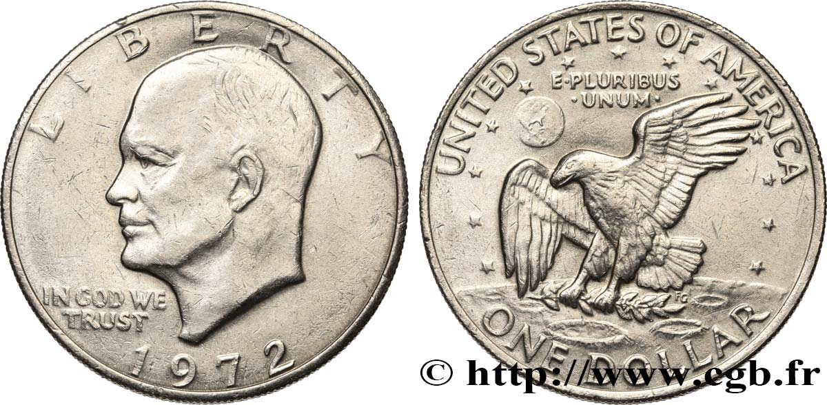 ESTADOS UNIDOS DE AMÉRICA 1 Dollar Eisenhower 1972 Philadelphie MBC+ 