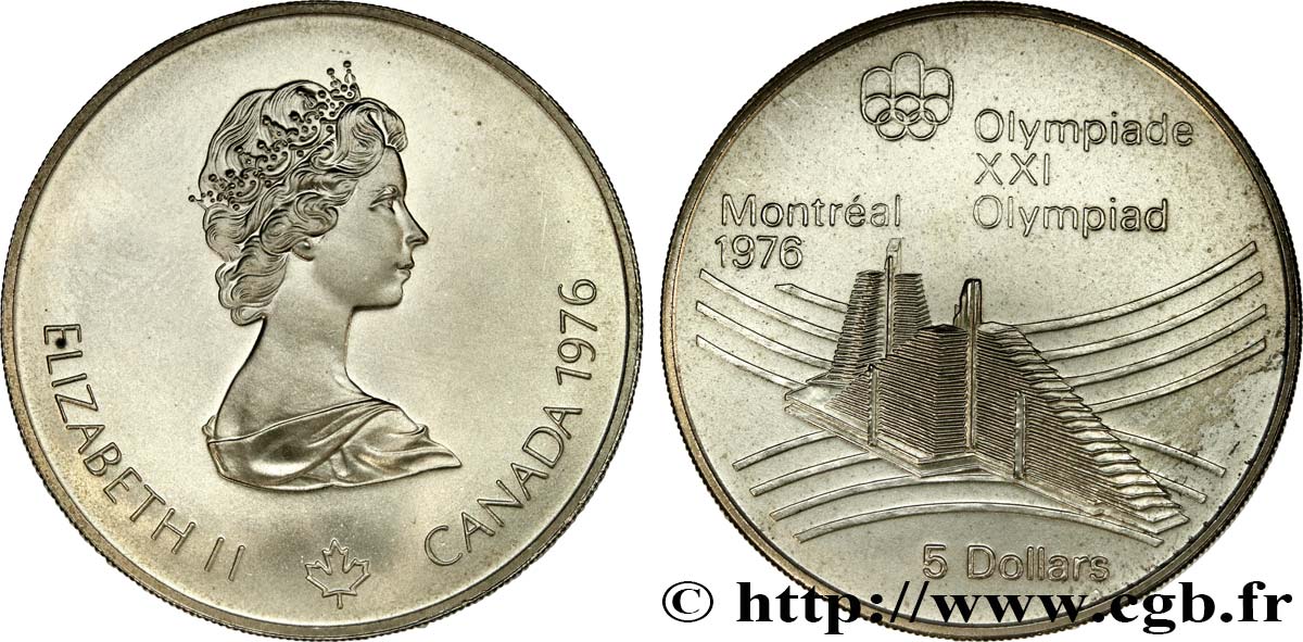 KANADA 5 Dollars JO Montréal 1976 village olympique 1976  fST 