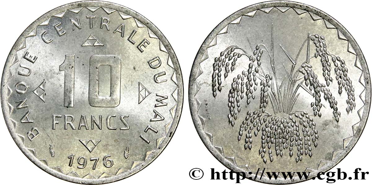 MALI 10 Francs 1976 Paris MS 
