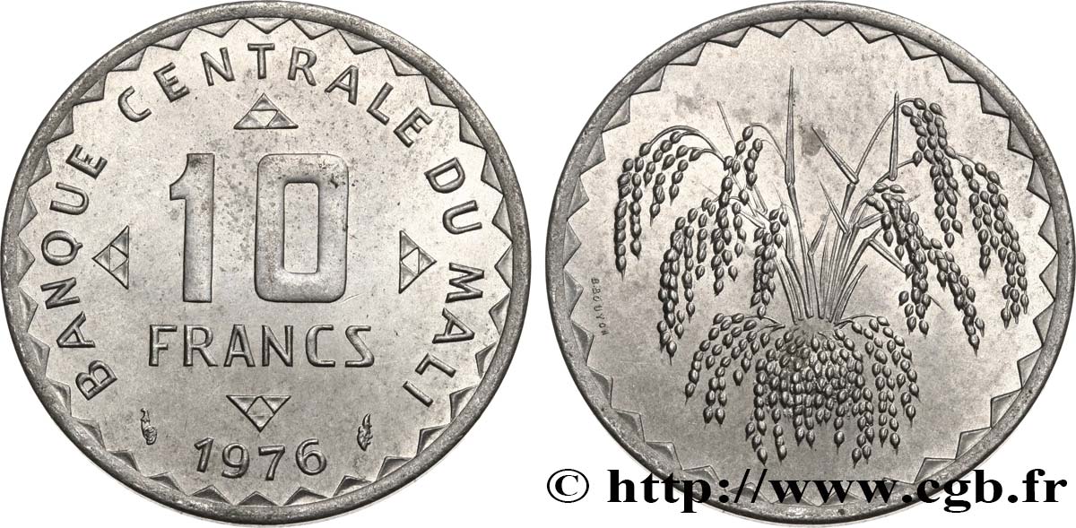 MALí 10 Francs 1976 Paris SC 