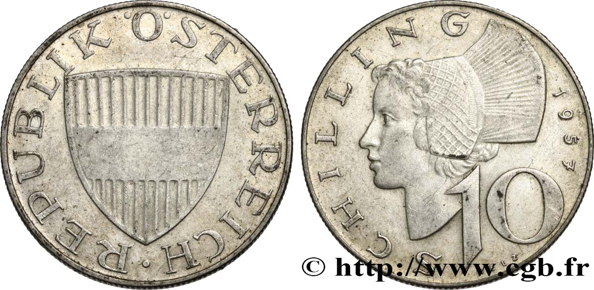 AUTRICHE 10 Schilling 1957  TTB+ 