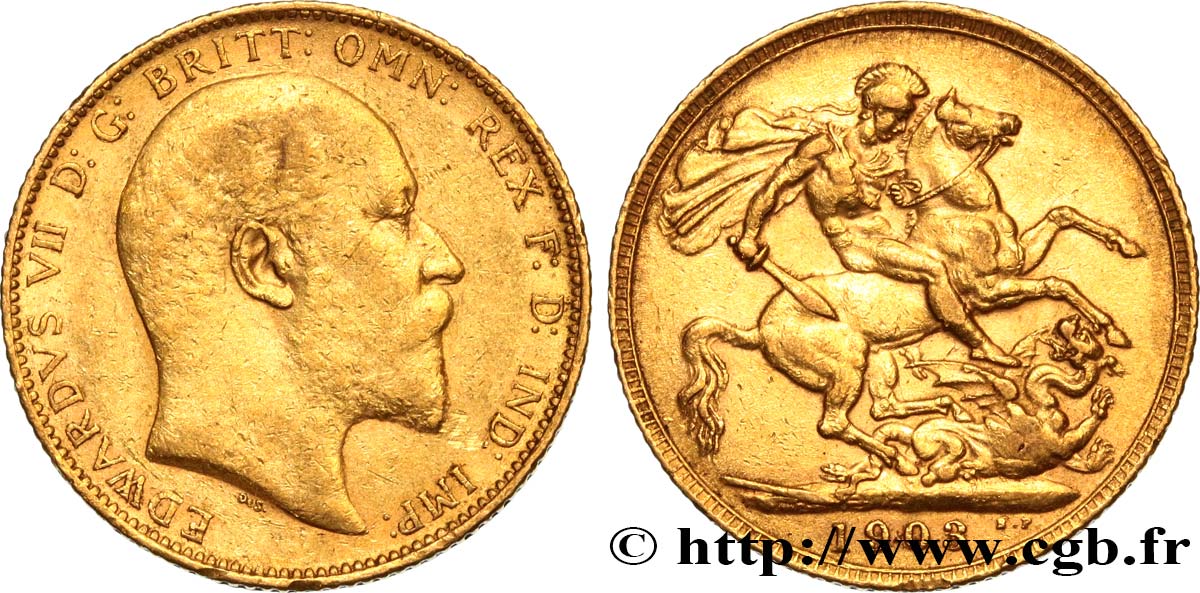 OR, PALLADIUM ET PLATINE INVESTISSEMENT 1 Souverain Edouard VII 1903 Londres TTB 