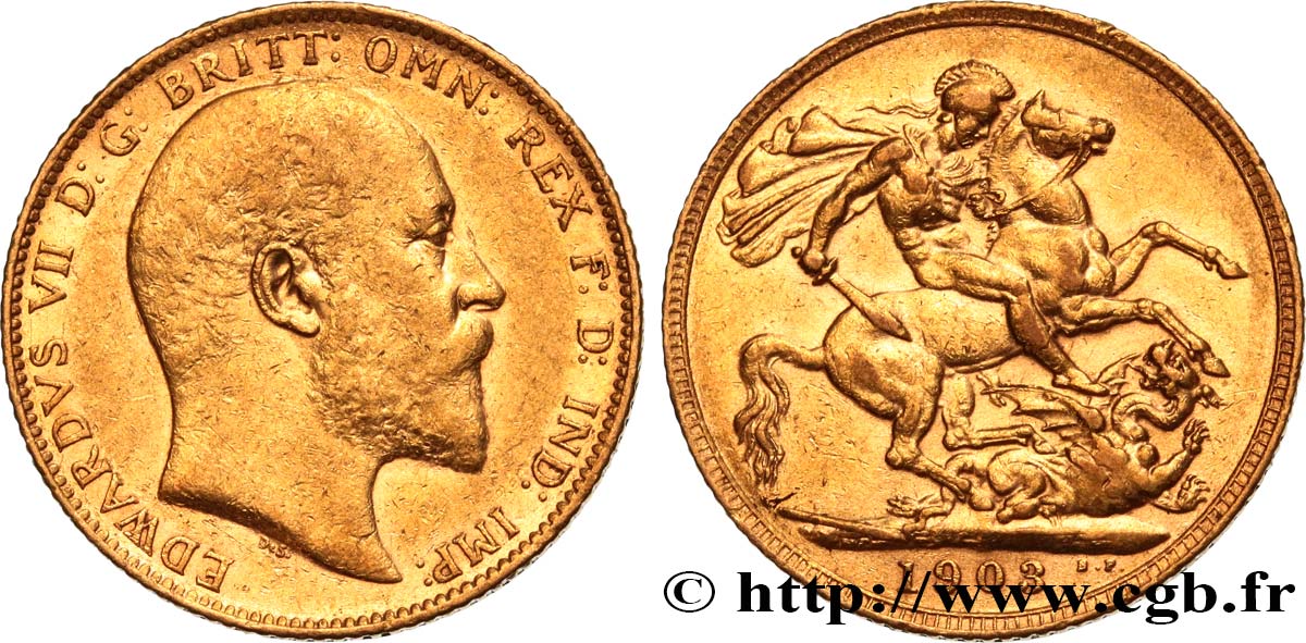 INVESTMENT GOLD 1 Souverain Edouard VII 1903 Londres MBC 