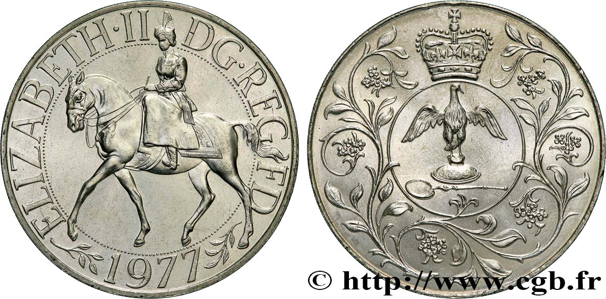 UNITED KINGDOM 25 New Pence jubilé d’argent d’Elisabeth II 1977  MS 