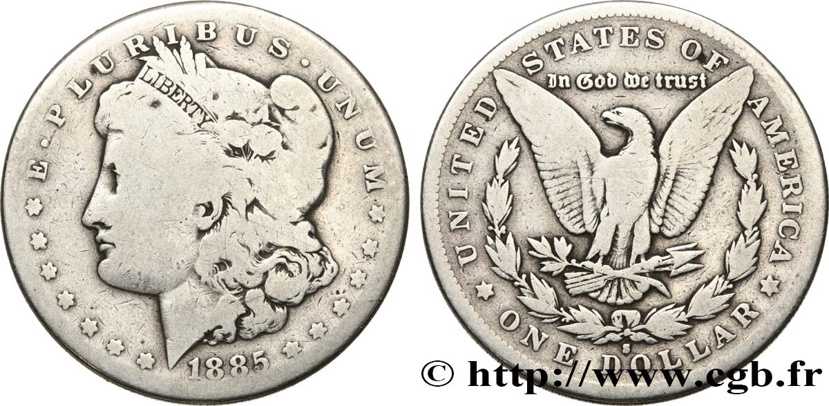 UNITED STATES OF AMERICA 1 Dollar Morgan 1885 San Francisco - S F 
