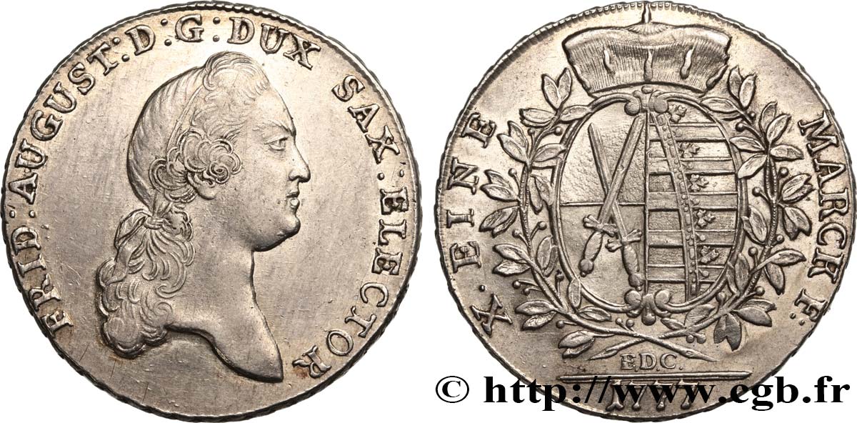 ALEMANIA - SAJONIA 1 Thaler Frédéric-Auguste III 1777  EBC 
