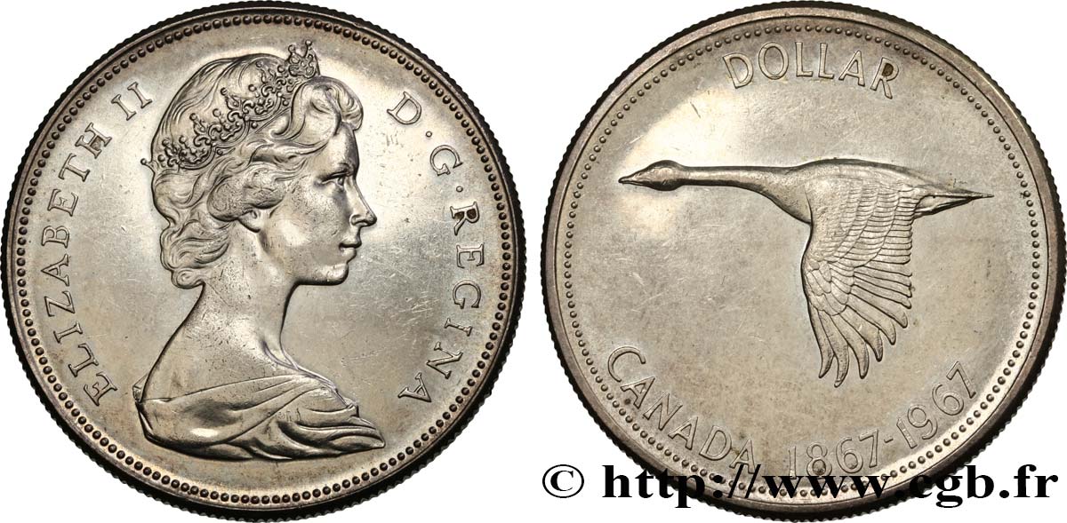 CANADA 1 Dollar centenaire de la Confédération 1967  SPL 
