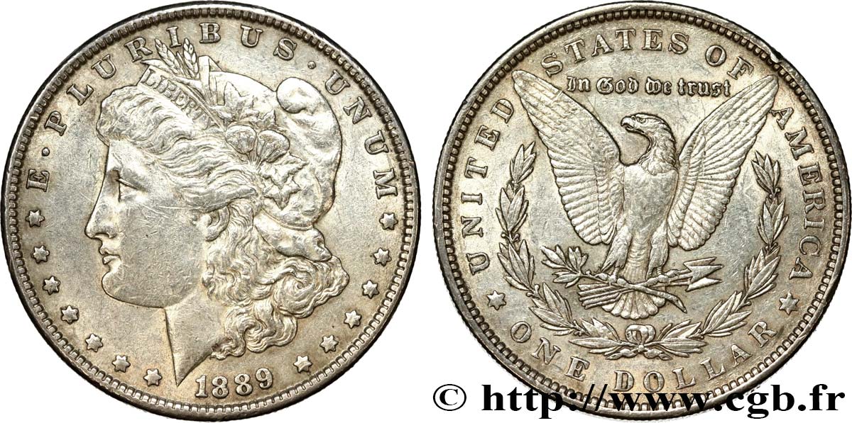 ÉTATS-UNIS D AMÉRIQUE 1 Dollar Morgan 1889 Philadelphie fVZ 