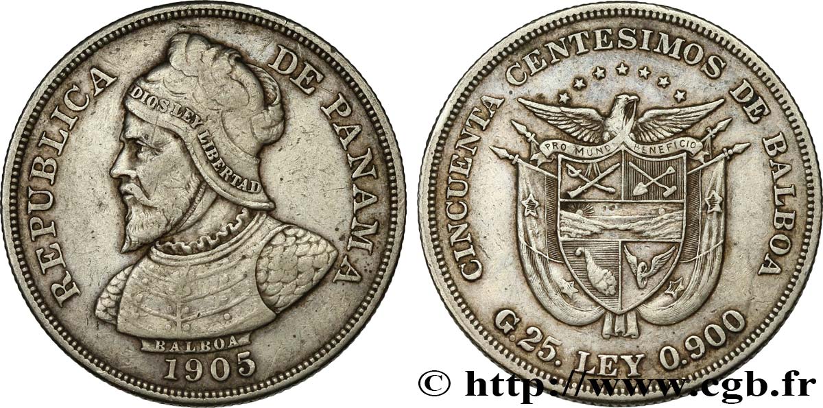 PANAMá 50 Centesimos 1905  MBC 