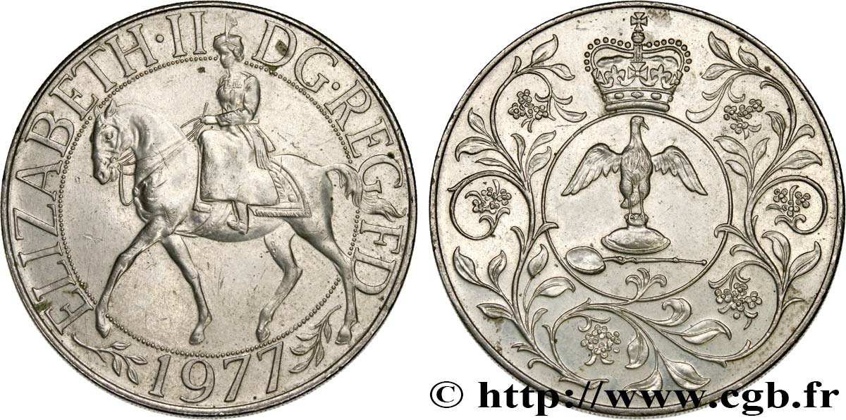 UNITED KINGDOM 25 New Pence jubilé d’argent d’Elisabeth II 1977  AU 