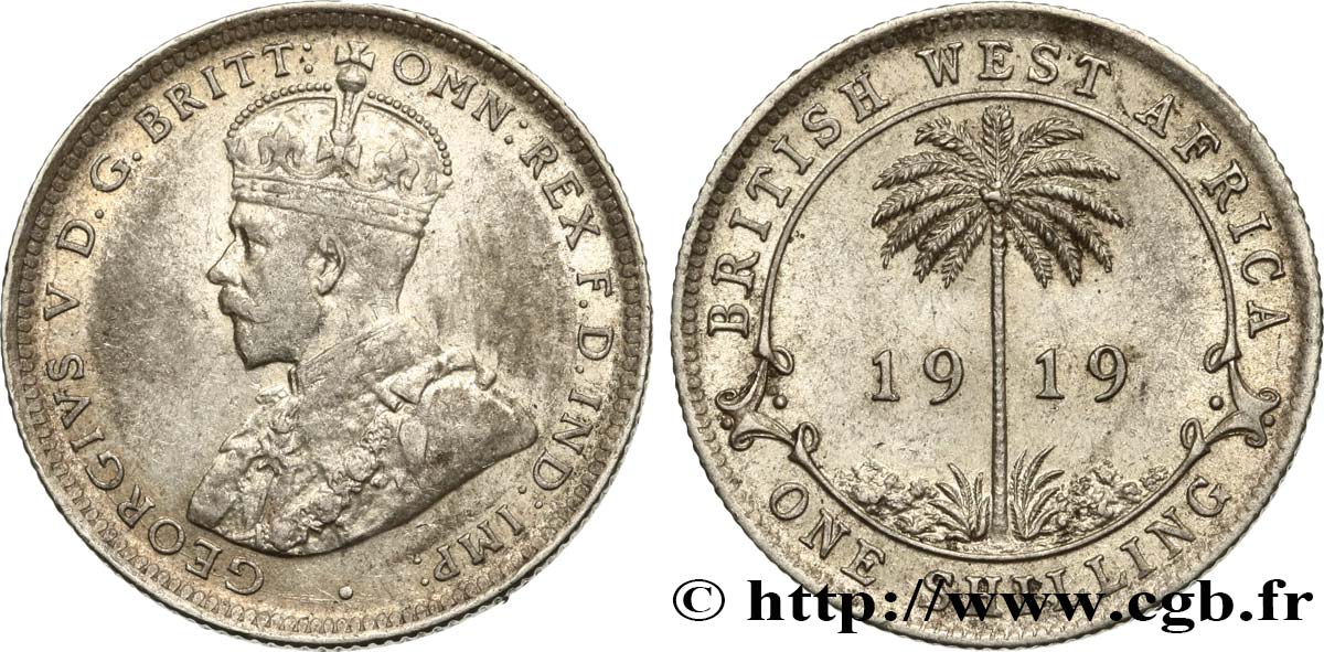 BRITISH WEST AFRICA 1 Shilling Georges V 1919  AU/AU 