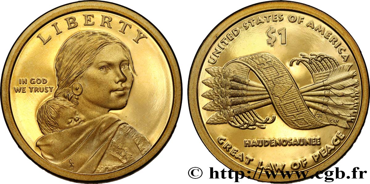 STATI UNITI D AMERICA 1 Dollar Sacagawea - Proof 2010 San Francisco MS 
