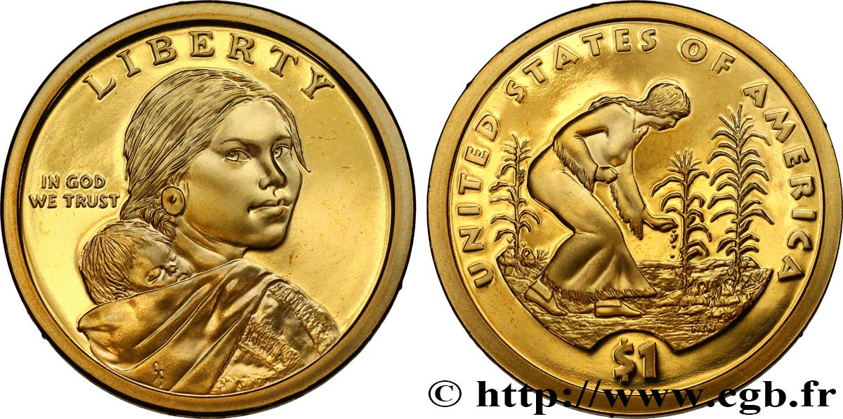 UNITED STATES OF AMERICA 1 Dollar Sacagawea - Proof 2009 San Francisco MS 