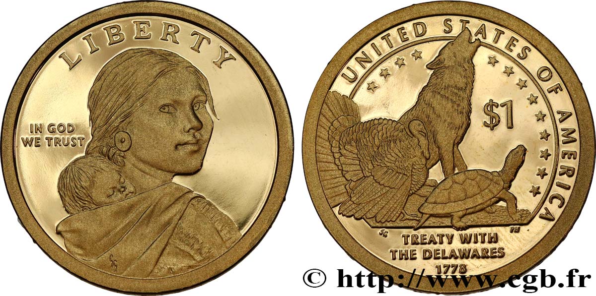 STATI UNITI D AMERICA 1 Dollar Sacagawea - Proof 2013 San Francisco MS 