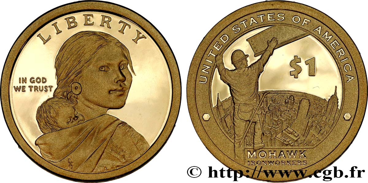 UNITED STATES OF AMERICA 1 Dollar Sacagawea - Proof 2015 San Francisco MS 