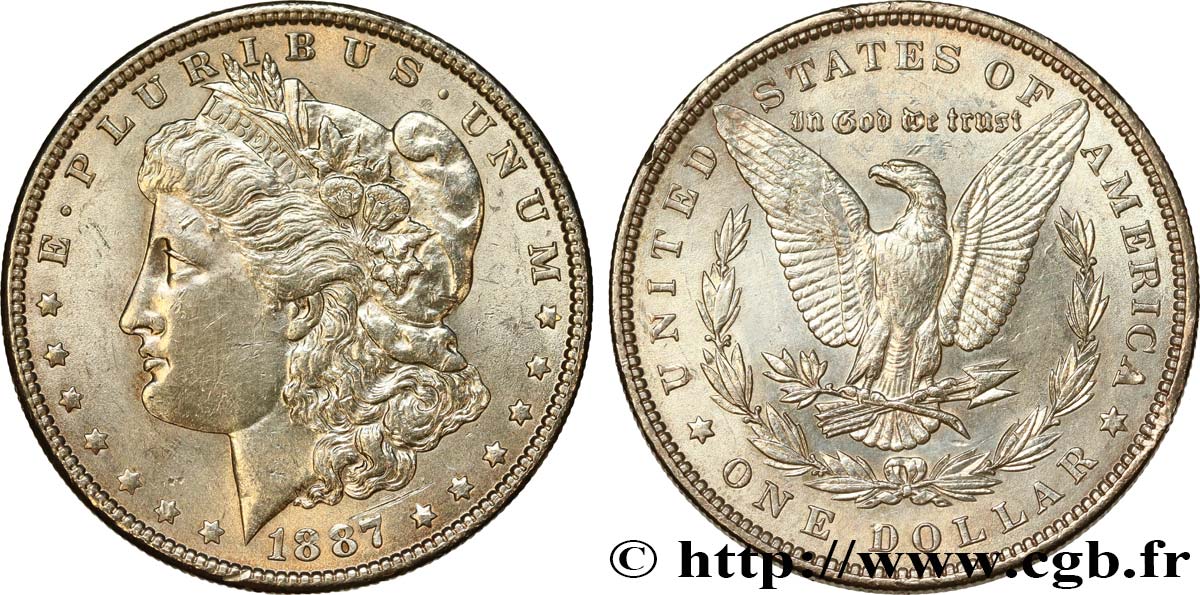 ÉTATS-UNIS D AMÉRIQUE 1 Dollar Morgan 1887 Philadelphie SPL 