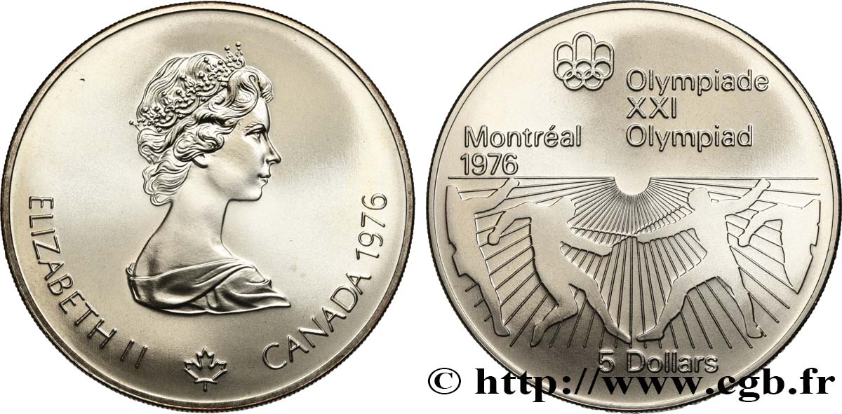 KANADA 5 Dollars JO Montréal 1976 escrime 1976  ST 