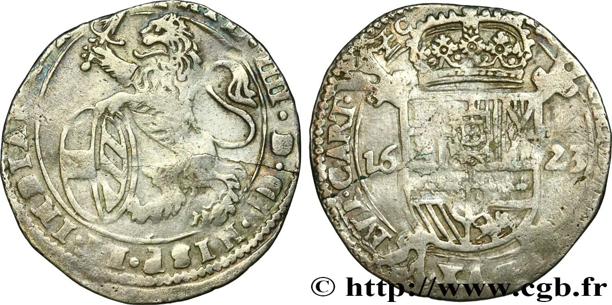 BELGIO - PAESI BASSI SPAGNOLI 1 Escalin Philippe IV - Artois 1623 Arras MB 