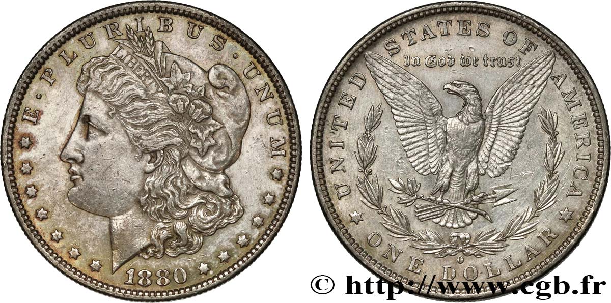 STATI UNITI D AMERICA 1 Dollar Morgan 1880 Nouvelle Orléans SPL 