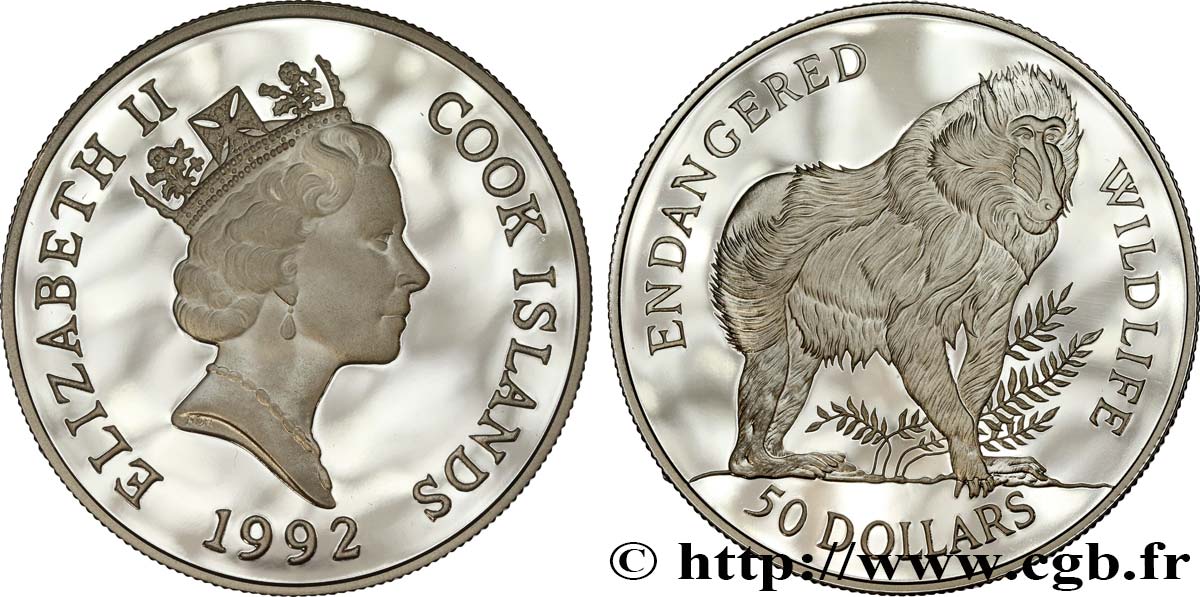 ISOLE COOK 50 Dollars Proof Mandrill 1992  MS 
