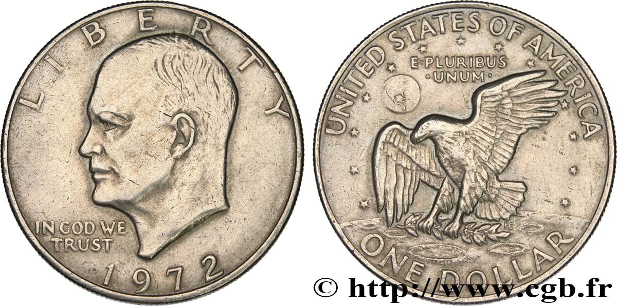 UNITED STATES OF AMERICA 1 Dollar Eisenhower 1972 Philadelphie 