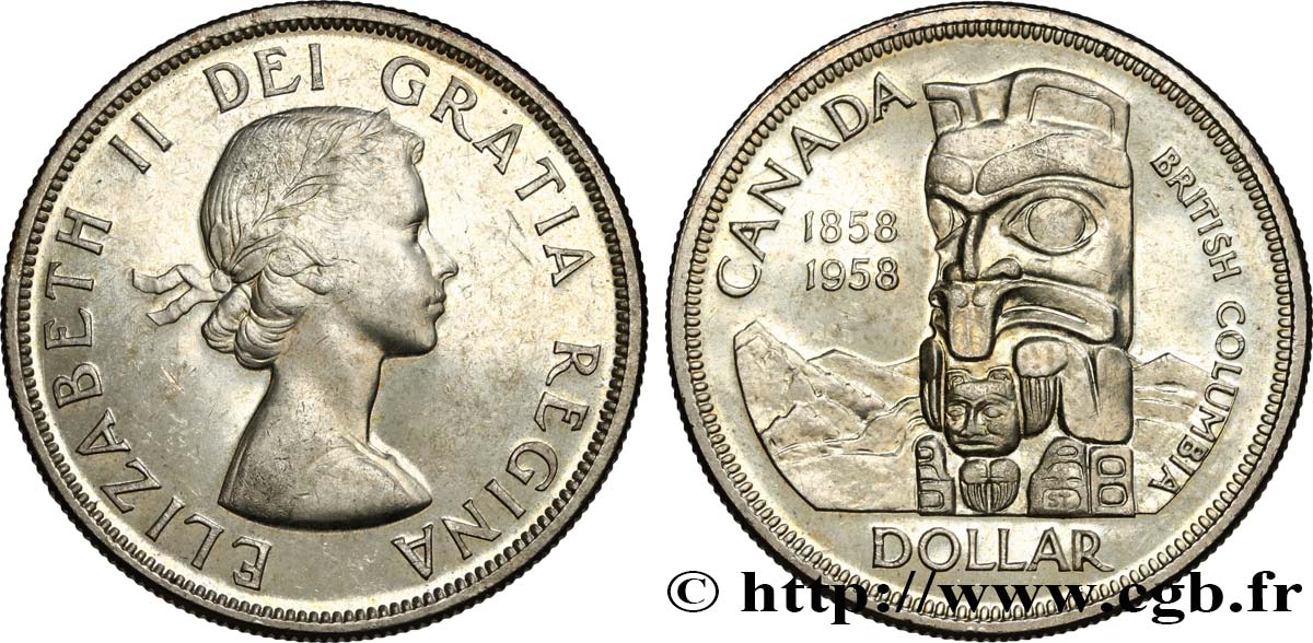 KANADA 1 Dollar Elisabeth II 1958  fST 